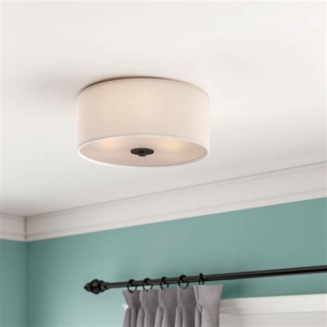 Latitude Run® Lembrick Fabric Flush Mount